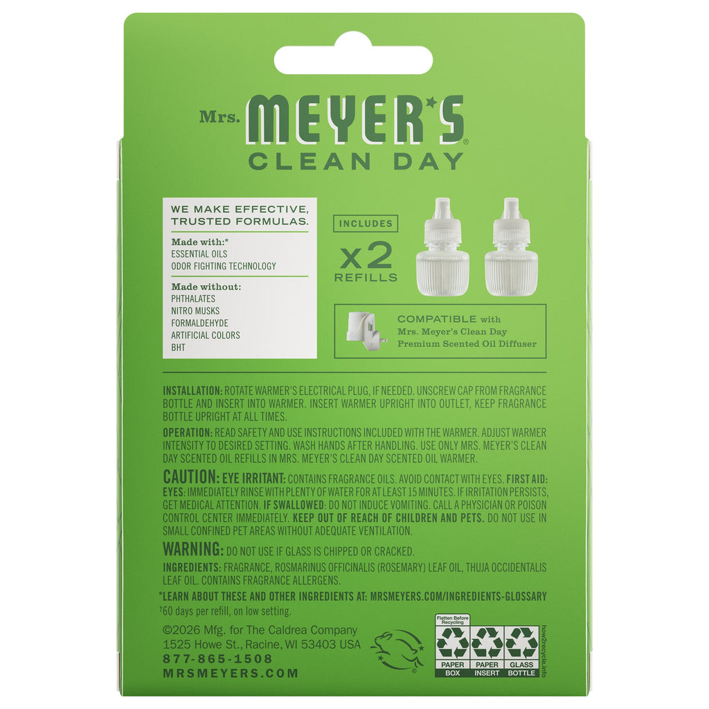 Premium Fresh Cut Grass Plug In Scented Oil Refill, 2-Pack