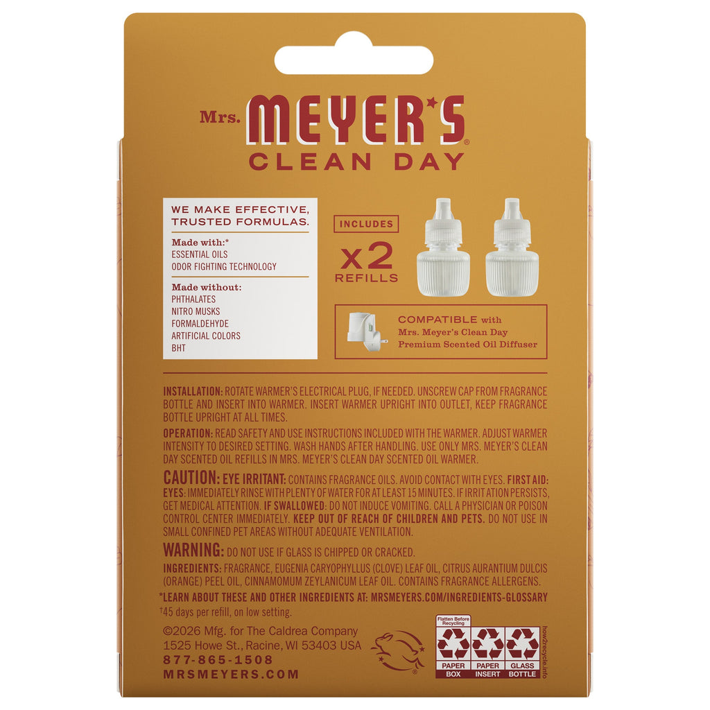 Premium Apple Cider Plug In Scented Oil Refill, 2-Pack