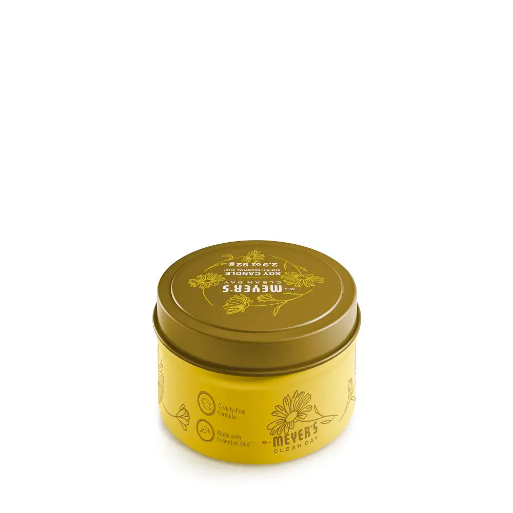 Premium Daisy Tin Candle