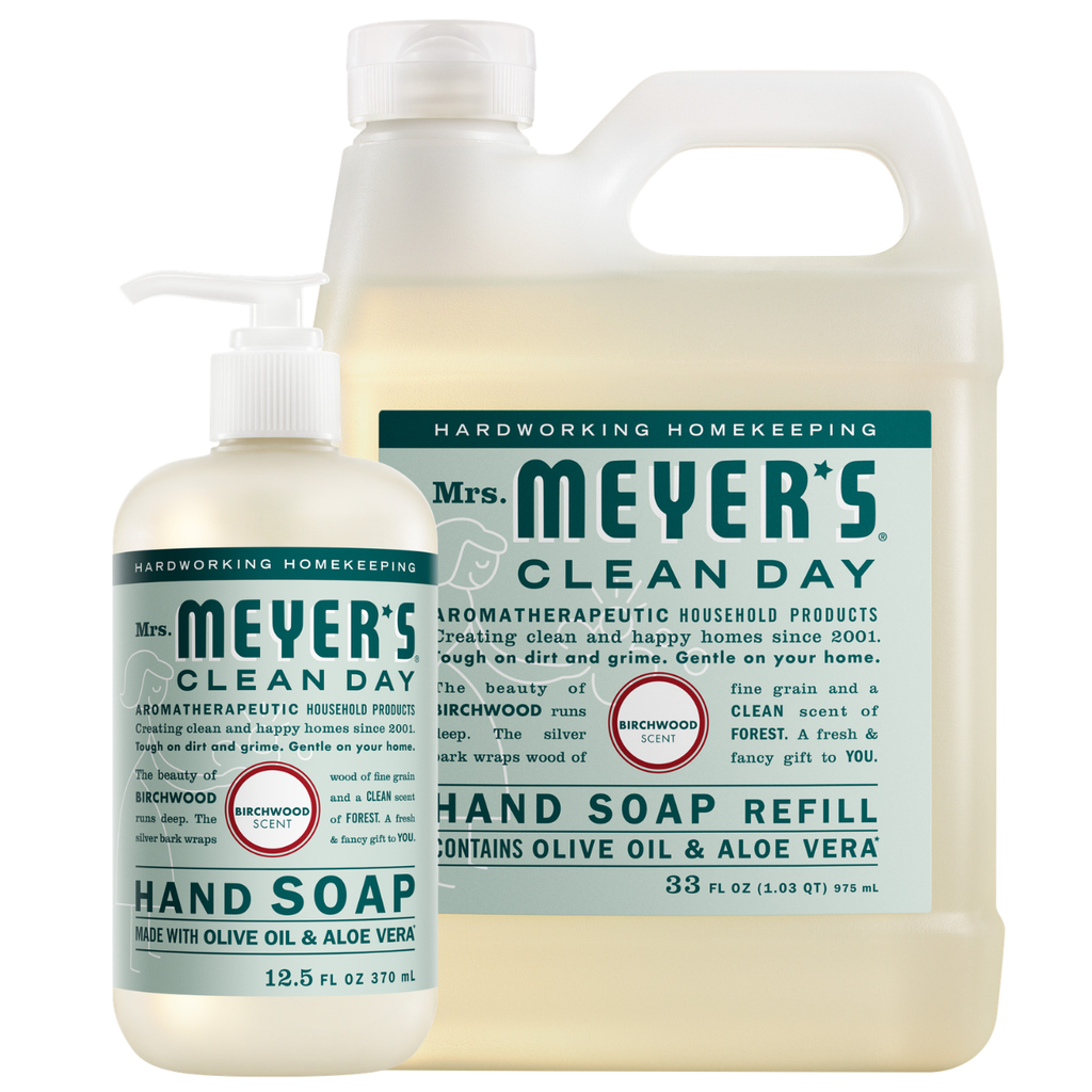 Premium Birchwood Liquid Hand Soap & Refill Set