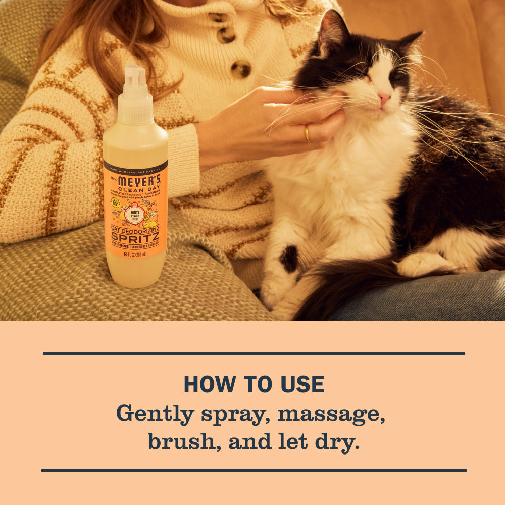 Premium White Peach Cat Deodorizing Spritz