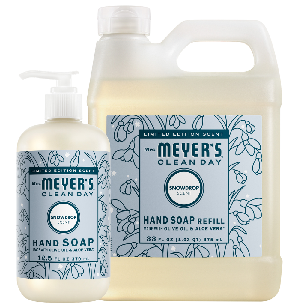 Premium Snowdrop Liquid Hand Soap & Refill Set
