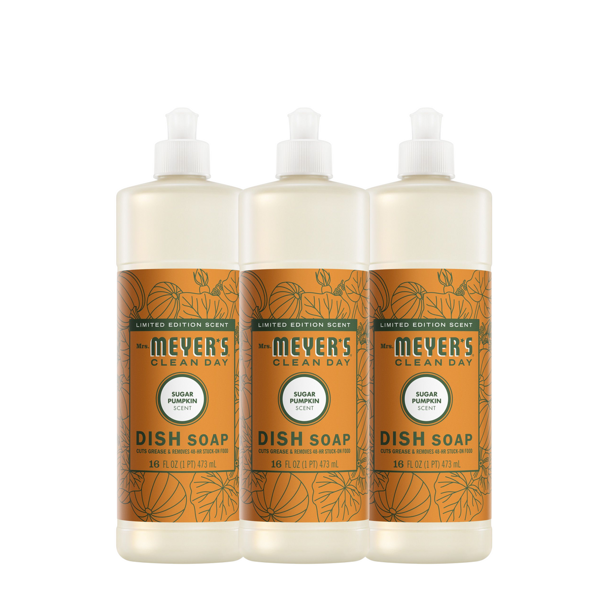 Premium Sugar Pumpkin Dish Soap 3-count Bundle