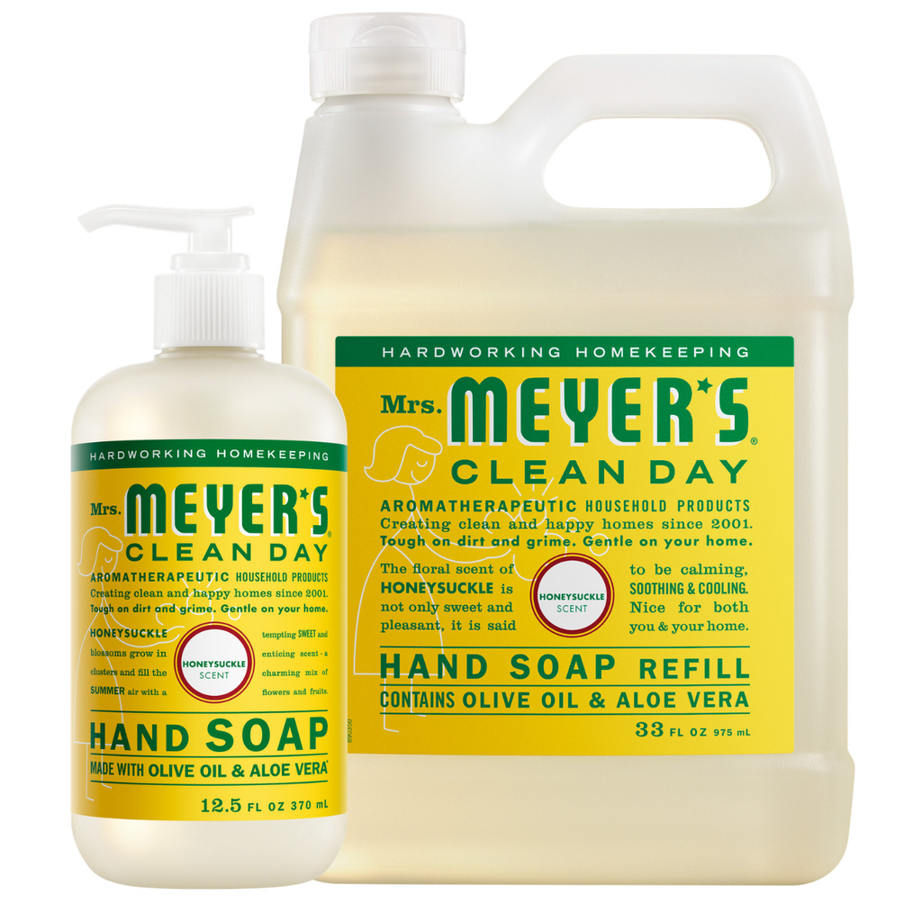 Premium Honeysuckle Liquid Hand Soap & Refill Set