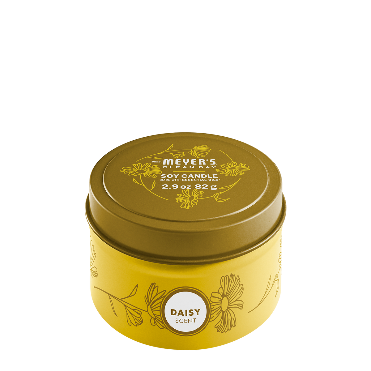 Premium Daisy Tin Candle